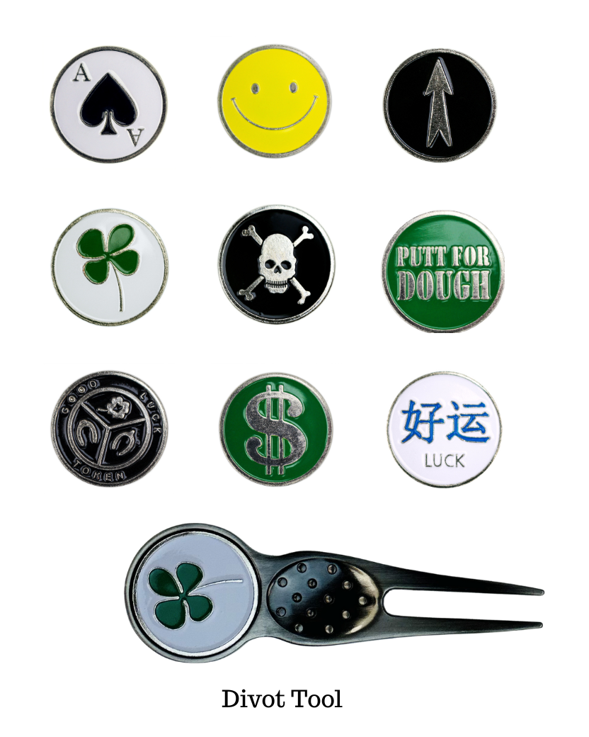 JP Lann divot repair tool with removable ball marker