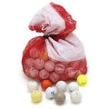 Mixed brand recycled golf balls in a mesh carry bag, 12-pack