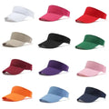 Adjustable empty-top performance golf visor in multiple colors